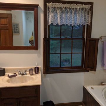 Master Bathroom remodel Horseheads before and after