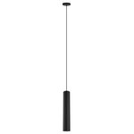 Eglo - 1-Light, 40W Single Tube Pendant, Matte Black - The Tortoreto slim cyndrical pendant by Eglo is designed to evoke a marked contrast between boldness and subtlety featuring an assertive, minimalistic luminaire with the soft warmth of its projected light. This pendant looks distinctive in a solo installation or hanging in multiples to create a thematic look within a room.