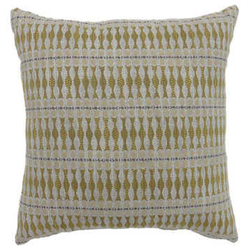 Furniture of America Plenley Fabric Large Throw Pillow in Yellow (Set of 2)