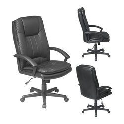 Black Deluxe High Back Executive Office Chair - Office Chairs