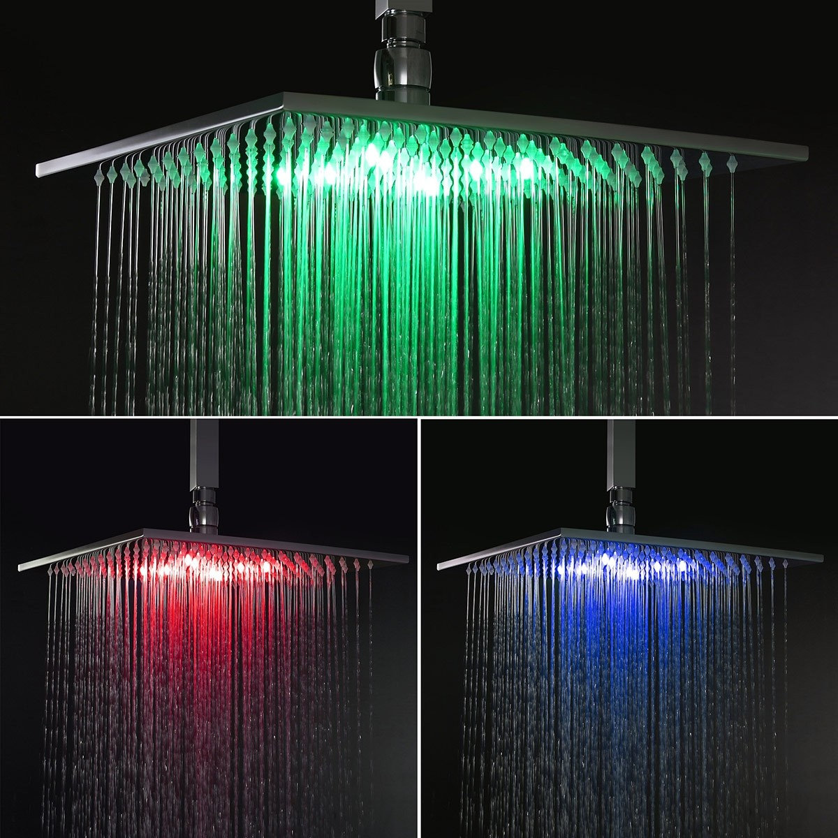 Trialo Solid Brass Color Changing Water Powered LED Shower Body Jets ...
