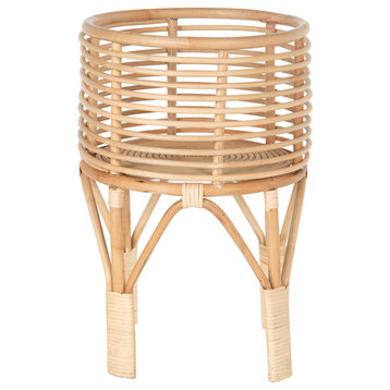 Rattan Indoor Plant Stand Small, Natural