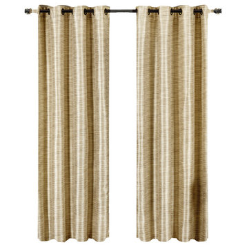 Geneva Energy Saving Grommet Curtain, Ivory, 104"x96", Set of 2