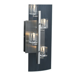 PLC 4 Light Sconce Ice Cube Collection 1532 SN - Wall Sconces