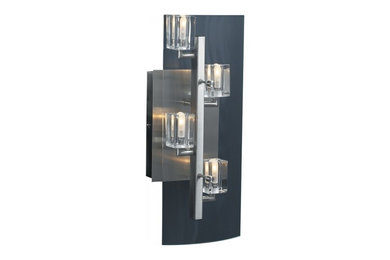 PLC 4 Light Sconce Ice Cube Collection 1532 SN