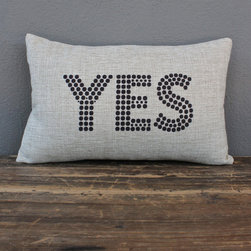 yes pillow - Decorative Pillows