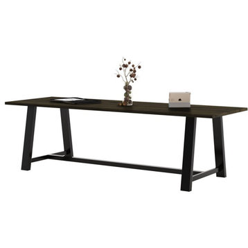 KFI Midtown 3' x 9' Wood Top Standard Height Conference Table in Espresso