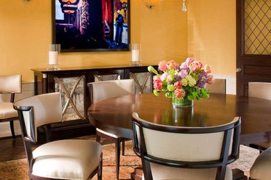 Dining room - transitional dining room idea in Dallas