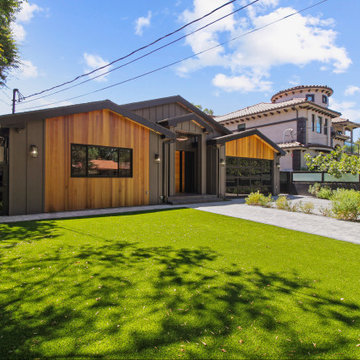 Front Lawn Looking Along the Cedar-Clad Gable Wing