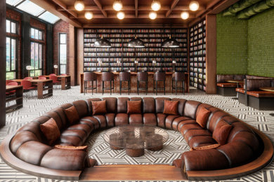 Example of an eclectic home design design in Dallas