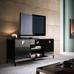 Italian TV Stand Mont Noir by ALF Group | MIG Furniture - Entertainment Centers And Tv Stands