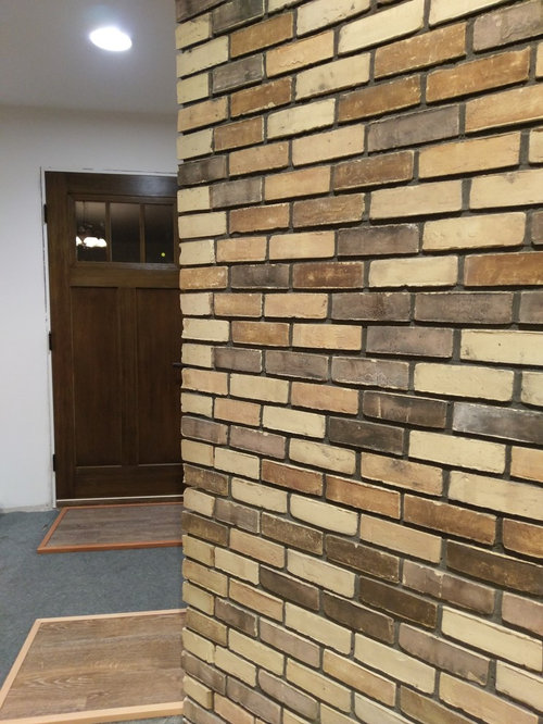 whitewashing brown brick