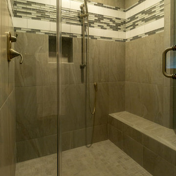 Ceramic tile shower.