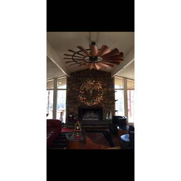52 Inch Rustic Copper Windmill Ceiling Fan | The American Fan