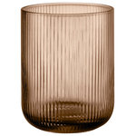 blomus - Ven Hurricane Lamp Candle Holder Small, Coffee Colored Glass - The blomus VEN Hurricane Lamp Candle Holder Small is a mouth blown, colored glass design handcrafted by experienced glassblowers.