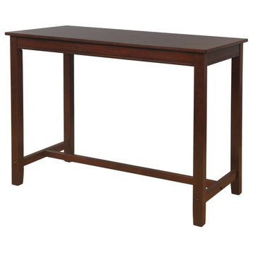 Linon Claridge 36" Wood Counter Height Pub Table in Brown