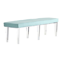 MODERN BANQUETTE BENCH SLIPCOVER - AQUA - NEW - Products