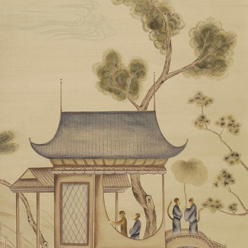 Oriental silk wallpaper in China-Details