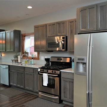 Rustic Grey Hickory Kitchen. Haas Signature Collection