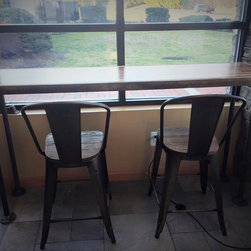 Custom Built Table with Iron Pipe Legs - Table Tops And Bases