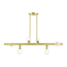 6 Light Linear Chandelier, Bannister Style, 6"x16.75"