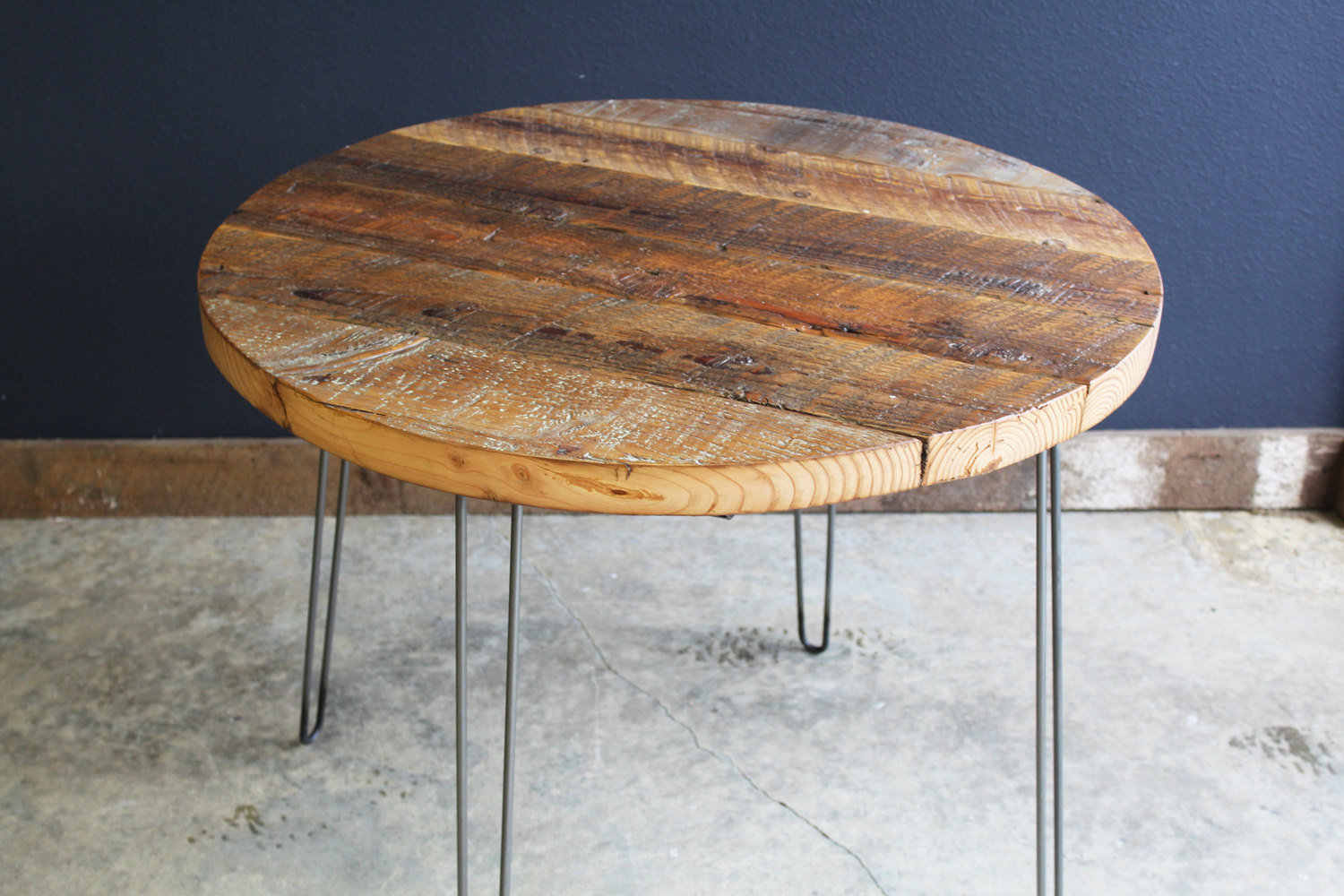 Antique Barnwood Coffee Table With Hairpin Legs