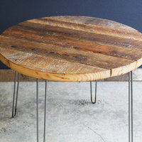 Antique Barnwood Coffee Table With Hairpin Legs