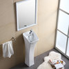 Vitreous China 12" Pedestal Bathroom Sink With Overflow