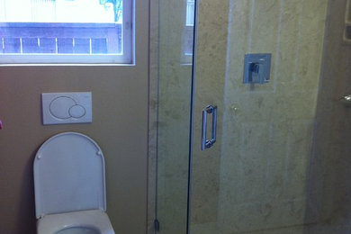Example of a transitional bathroom design in San Diego