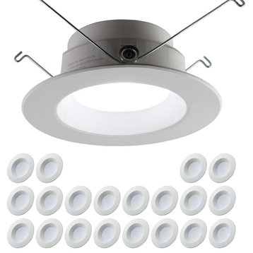 5/6" LED Downlight 15W, Dimmable, Daylight 4000k, 20-Pack