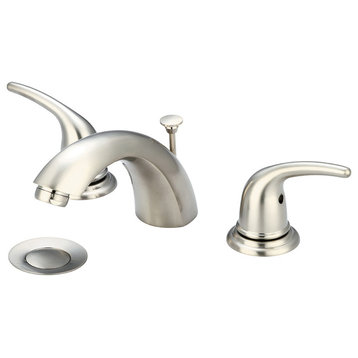 Accent Two Handle Widespread Bathroom Faucet, PVD Brushed Nickel