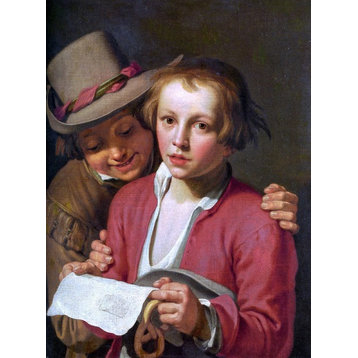 Abraham Bloemaert Two Boys Singing from Sheet of Paper Wall Decal