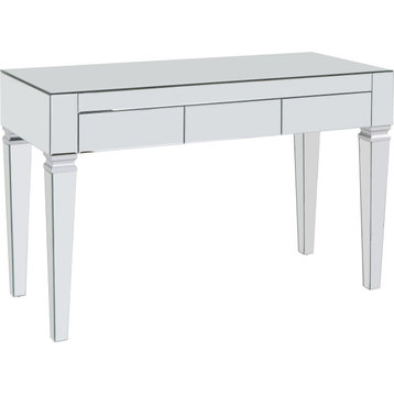 Darien Mirrored Desk - Silver