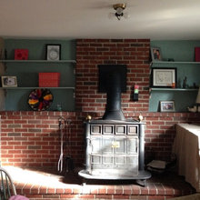 Family room wood stove
