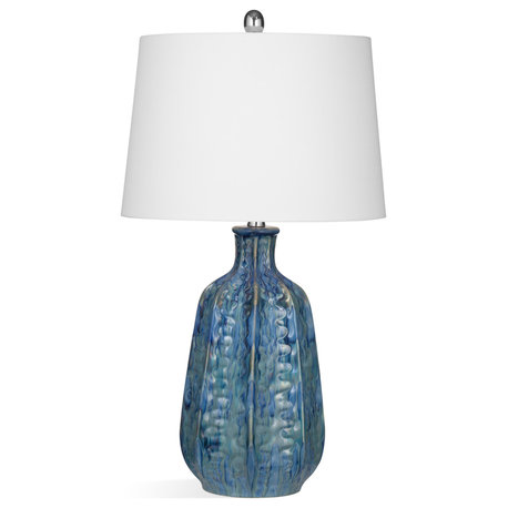 Tee Ceramic Blue Table Lamp