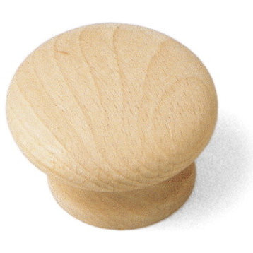 1 3/4" Au Natural Wood Mushroom Knob