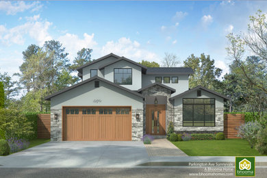 Inspiration for a transitional exterior home remodel in San Francisco
