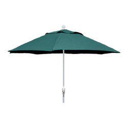 FiberBuilt Umbrellas LLC - 9 Foot Forest Green Patio Umbrella with White Finish - Outdoor Umbrellas