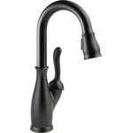 Delta - Delta Leland Single Handle Pull-Down Bar / Prep Faucet, Venetian Bronze - Delta MagnaTite Docking uses a powerful integrated magnet to pull your faucet spray wand precisely into place and hold it there so it stays docked when not in use. Delta faucets with DIAMOND Seal Technology perform like new for life with a patented design which reduces leak points, is less hassle to install and lasts twice as long as the industry standard*. Kitchen faucets with Touch-Clean  Spray Holes  allow you to easily wipe away calcium and lime build-up with the touch of a finger. You can install with confidence, knowing that Delta faucets are backed by our Lifetime Limited Warranty.  *Industry standard is based on ASME A112.18.1 of 500,000 cycles.