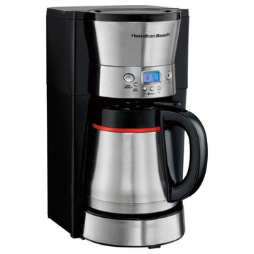 Hamilton Beach 46896 10-Cup Coffee Maker with Thermal Carafe, Black & Stainless