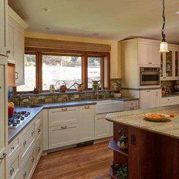Kitchen with wine storage