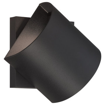 Revolve P1244-066-L 2 Light Led Twistable Outdoor Wall Sconce, Black