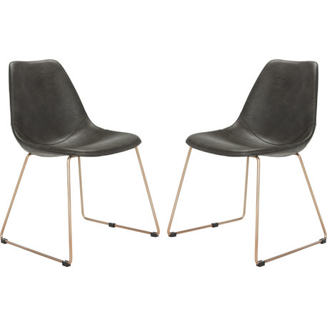 Dorian Accent Chair (Set of 2) - Gray, Copper