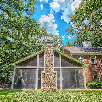 Screened in Porch, Fireplace and Outdoor Kitchen
