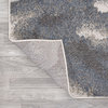 Petalo Abstract Two-Tone Modern Gray/Cream 3 ft. x 5 ft. Area Rug