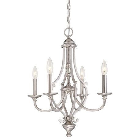 Minka Lavery Savannah Row 4 Light Chandelier - Brushed Nickel