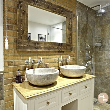 Traditional shower room in a Victorian Wandsworth Home