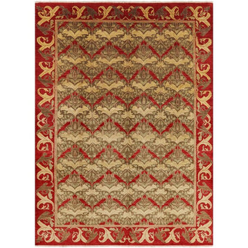 William Morris Hand Knotted Wool Rug 9'x12', Q2055