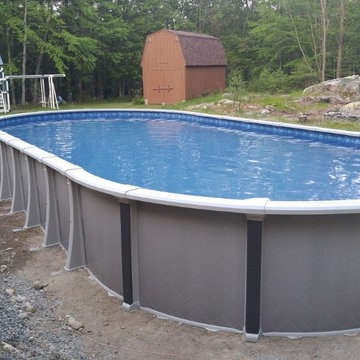 18x40 Above Ground Pool Install By Aquarian Pool and Spa Medway Ma 401-332-9183