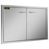 VEVOR Outdoor Kitchen Doors BBQ Kitchen Doors 33x22" Stainless Steel Cabinet